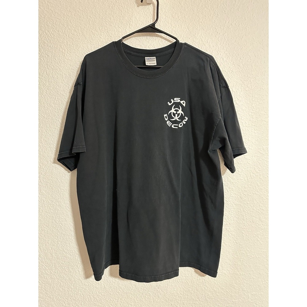 Graphic‎ Tshirt 00s 100% Cotton Gildan CrimeScene Decon USA Biohazard Streetwear